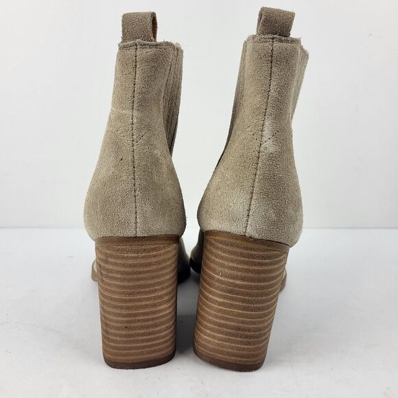 Marc Fisher Ltd. Oshay Beige Suede Leather Pointed Toe Ankle Bootie Size 4M - Picture 6 of 11